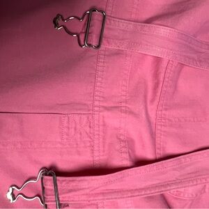 Pink denim Overalls with Silver Buckles